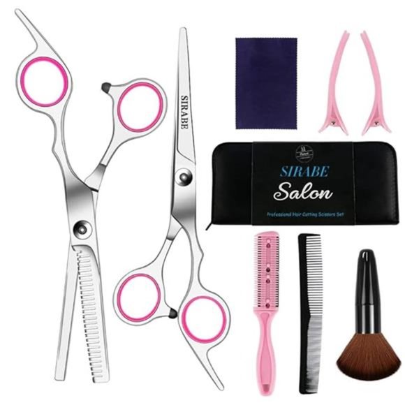 9 Pcs Hair Cutting Scissors Set Hairdressing Scissors Kit,Thinning Scissor - Picture 7 of 7